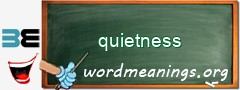 WordMeaning blackboard for quietness